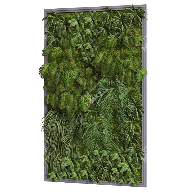 Modern Vertical Plant Box Set 3D model image 4