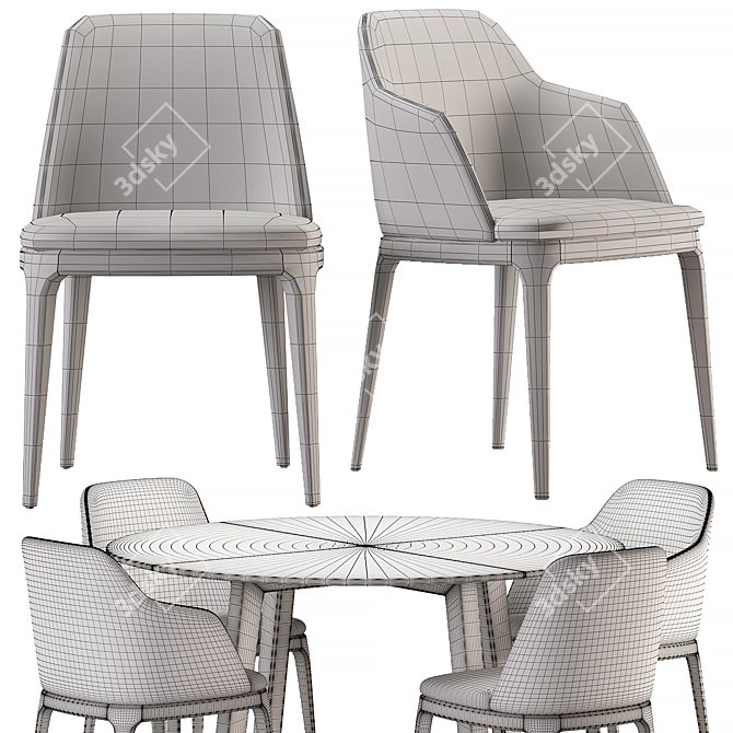  Poliform Grace Dining Set 3D model image 4