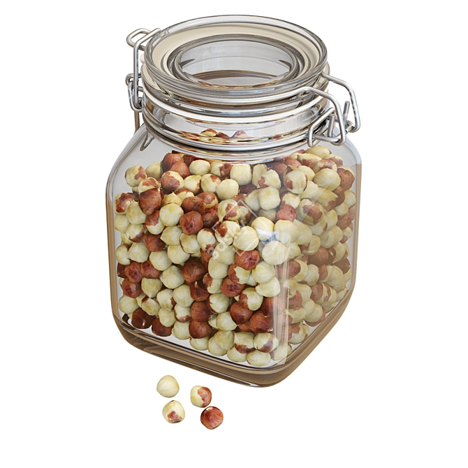 Fido 1L Jar with Hazelnuts 3D model image 2