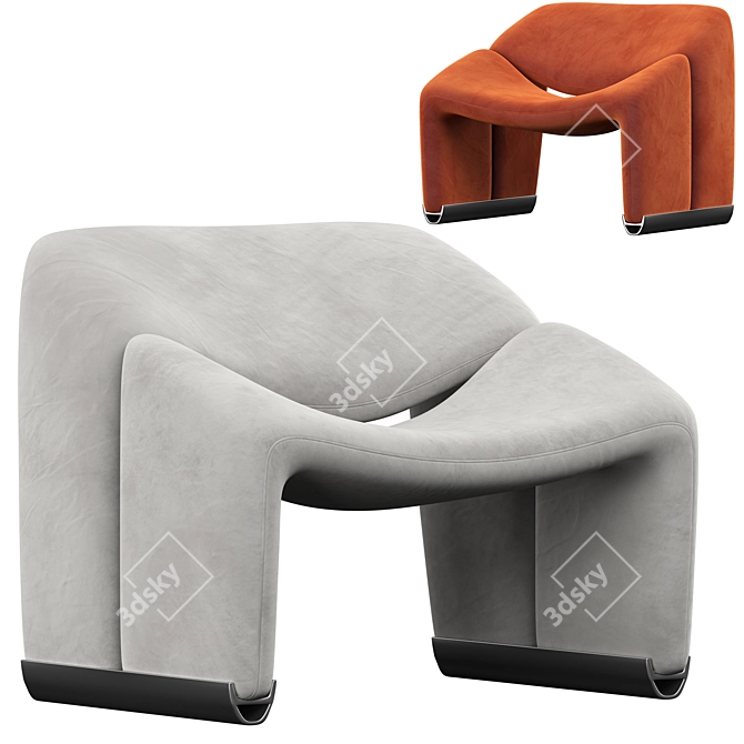  Modern Lounge Chair Design Model 3D model image 1