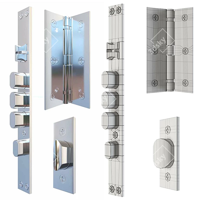 Modern Door Package Collection Set 3D model image 11