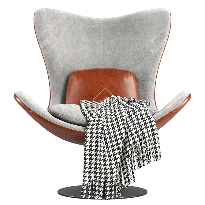 Modern Lounge Armchair with V-Ray Render 3D model image 2