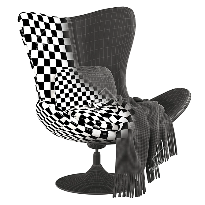 Modern Lounge Armchair with V-Ray Render 3D model image 4