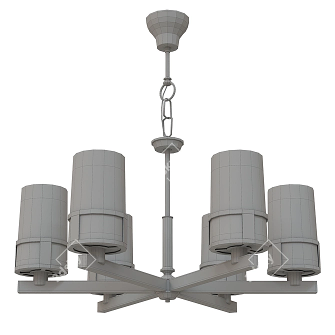 Elegant Suspended Chandelier Cero 3D model image 2