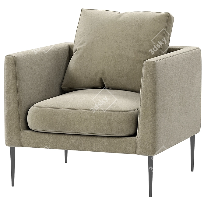 Modern Armchair Pilotis Design 3D model image 3