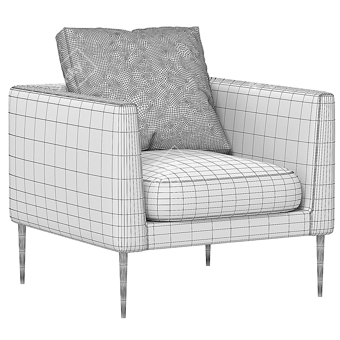 Modern Armchair Pilotis Design 3D model image 6