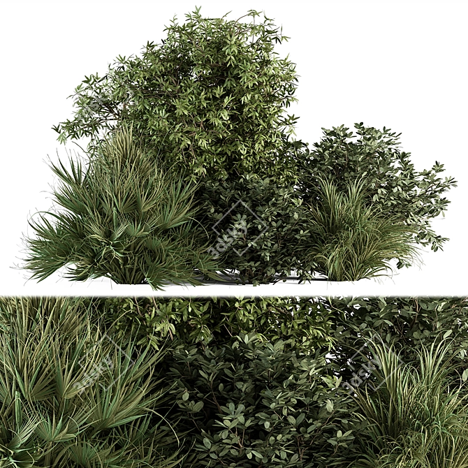 Exotic Bush Mix Set 71 3D model image 1