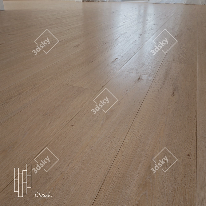 Greenland Oak Flooring Virtual Model 3D model image 1