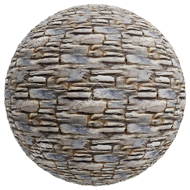 Stone Lokon Texture Set, Seamless 3D model image 3