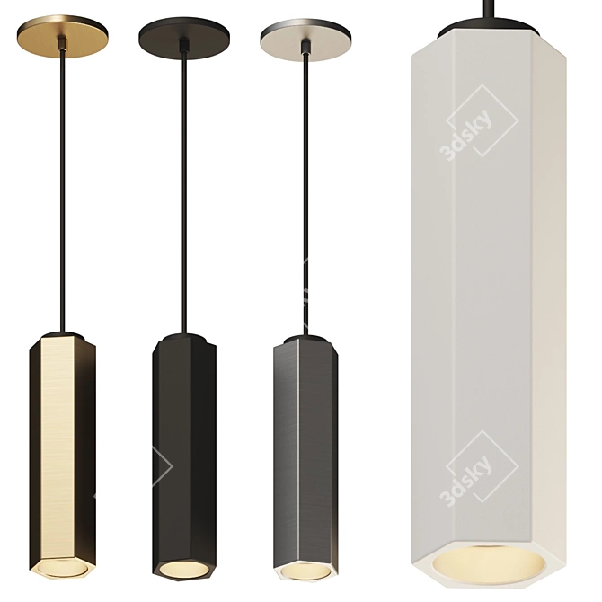 Modern Minimalist Pendant Light 3D model image 1