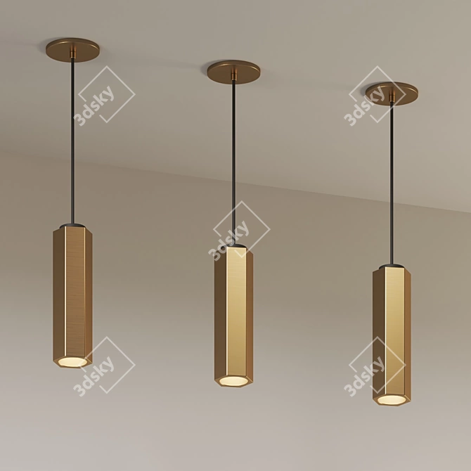 Modern Minimalist Pendant Light 3D model image 2