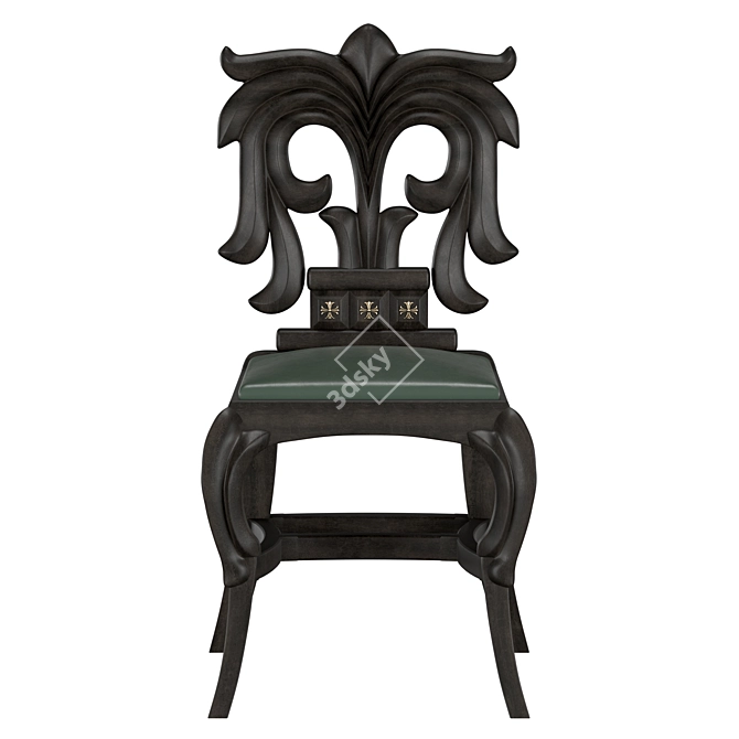 Chrome Hearts Filigree Chair: Luxe Heart Detail 3D model image 2