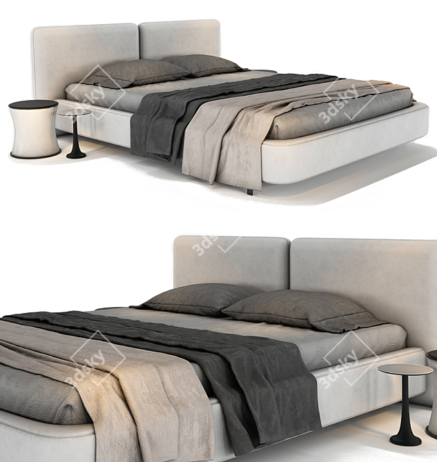 Modern Minimalist Tatlin Bed Available 3D model image 1