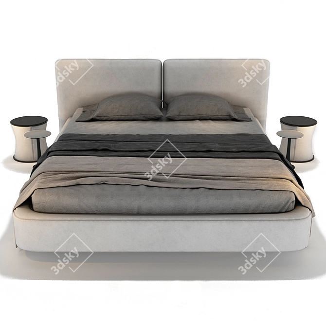 Modern Minimalist Tatlin Bed Available 3D model image 3