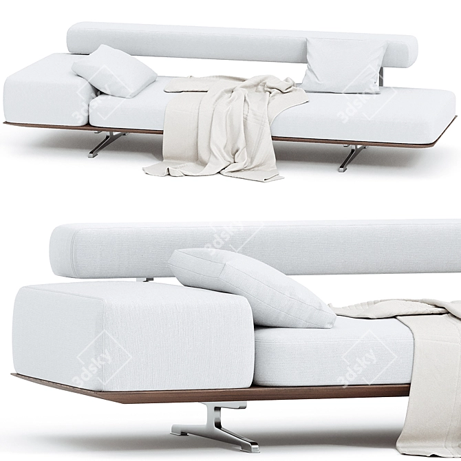 Luxury Flexform WING Contemporary Chaise 3D model image 1