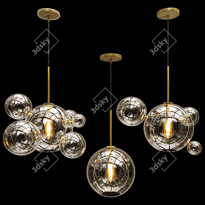 Bubble Pendant Light Fixture 3D model image 1