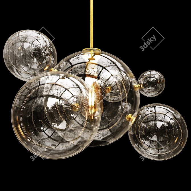 Bubble Pendant Light Fixture 3D model image 2