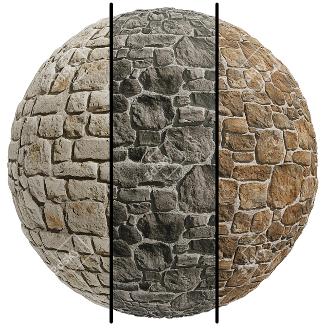 Java Stone Texture Set, 3MAT 3D model image 1