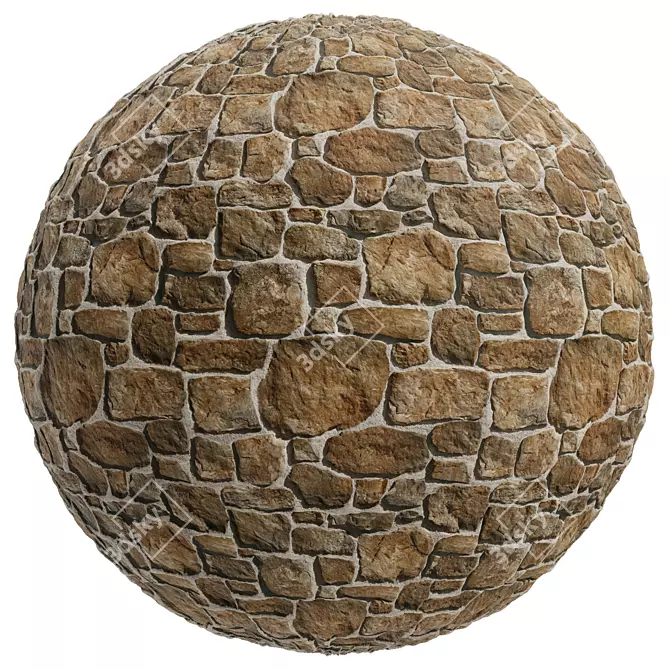 Java Stone Texture Set, 3MAT 3D model image 4