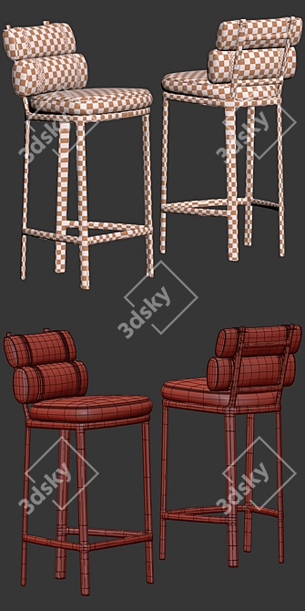 Modern ROLL Stool Kettal Design 3D model image 7