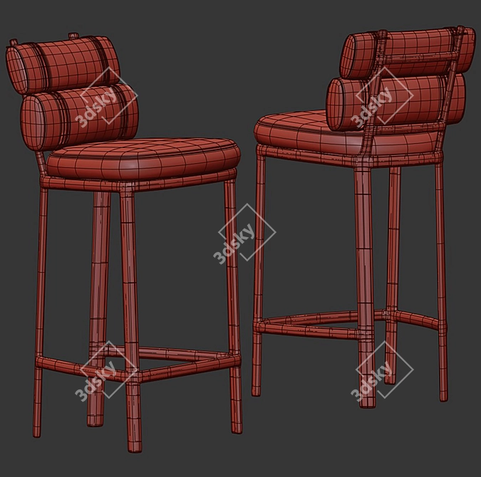 Modern ROLL Stool Kettal Design 3D model image 8