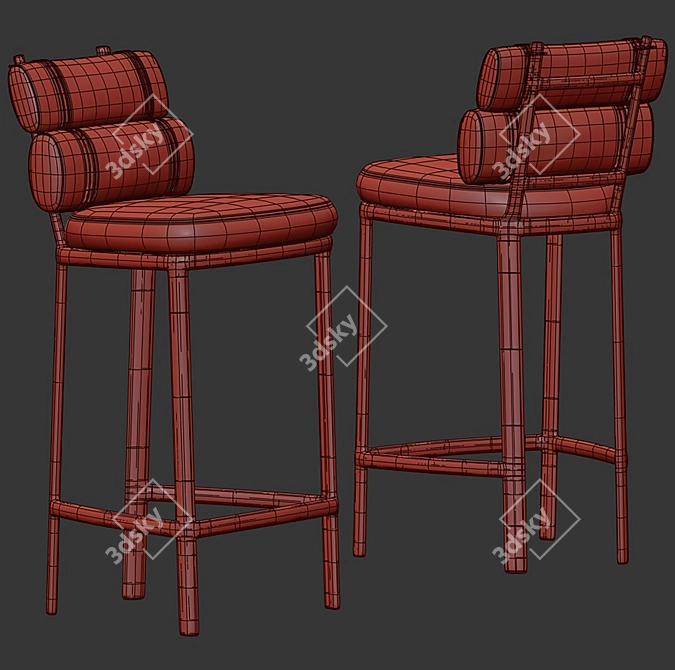 Modern ROLL Stool Kettal Design 3D model image 9