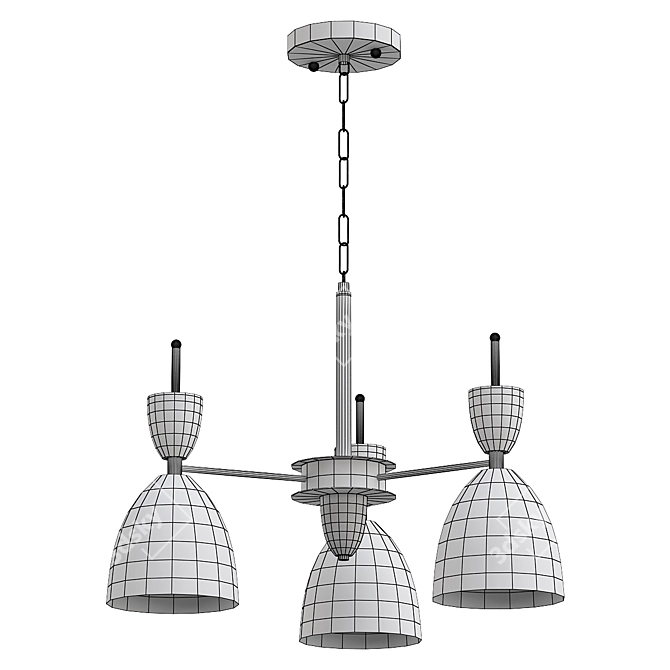 Modern Gemma Chandelier 3D Model 3D model image 2