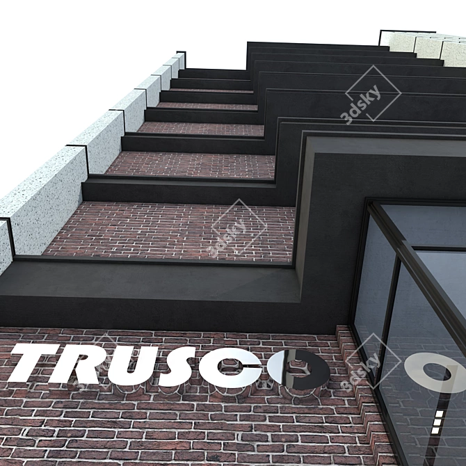 Detailed Modern Office Building Model 3D model image 5