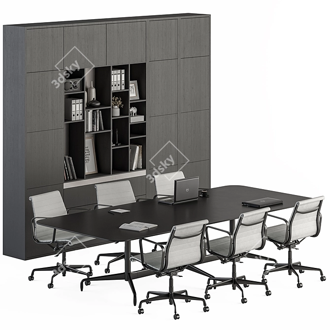 Modern Meeting Table Set - Office 303 3D model image 1