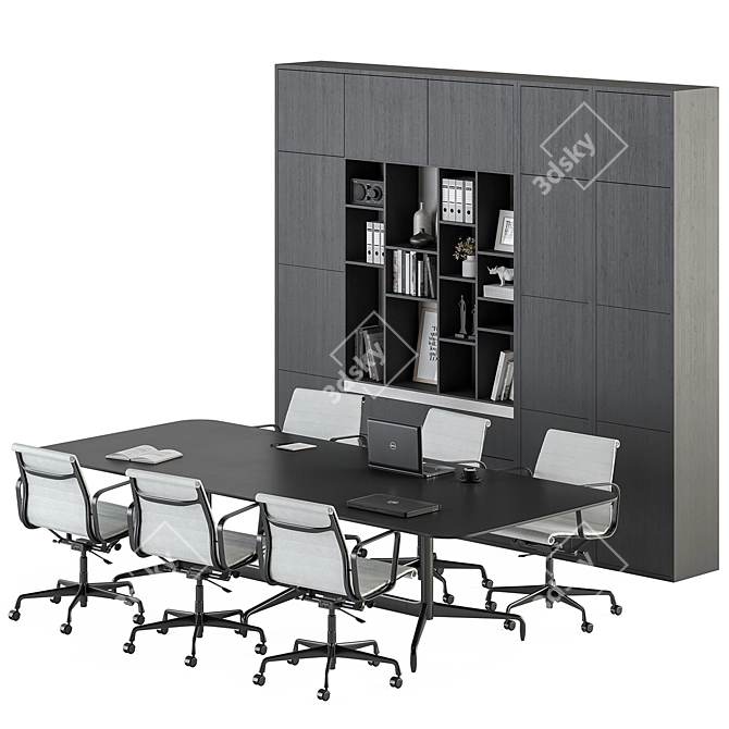 Modern Meeting Table Set - Office 303 3D model image 2