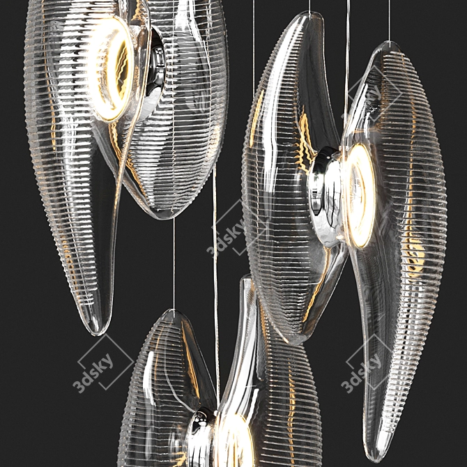 Elegant Duna Pendant Light 3D model image 2