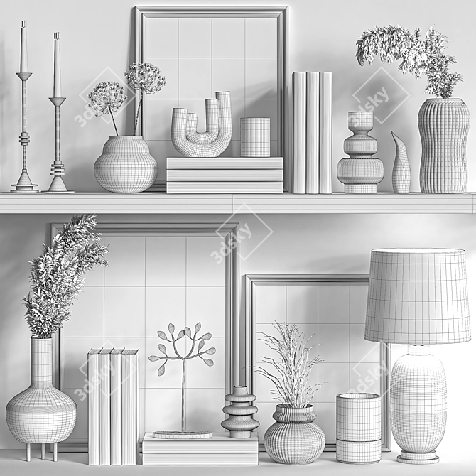 Elegant Decorative Set 3D Model 3D model image 5