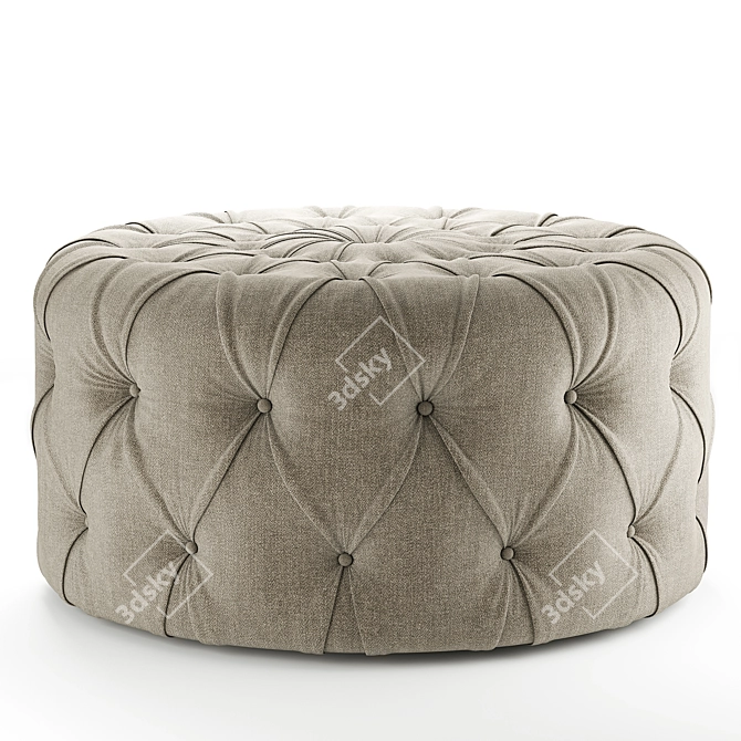 Luxury New Kap Pouf Ottoman 3D model image 1