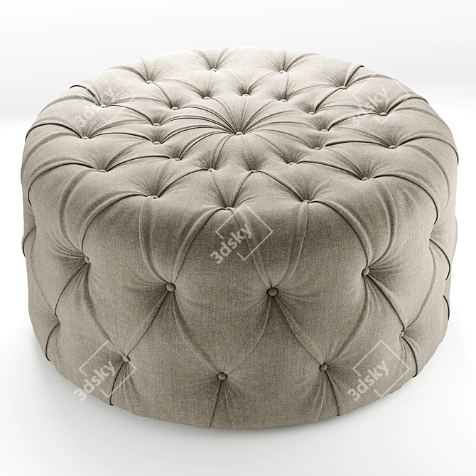 Luxury New Kap Pouf Ottoman 3D model image 2