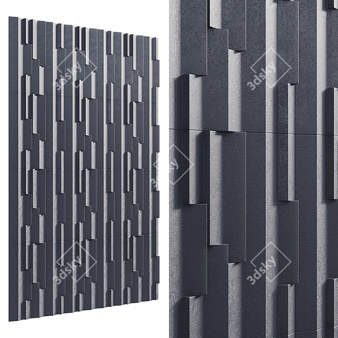 Contemporary Canes Wall Tile Set 3D model image 1