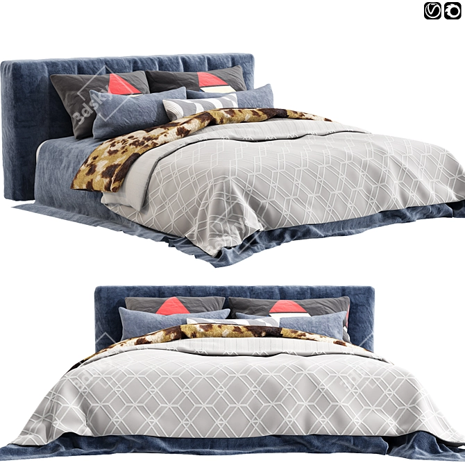  Adairs Bed 3D Model Kit 3D model image 1