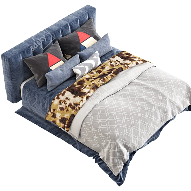  Adairs Bed 3D Model Kit 3D model image 2