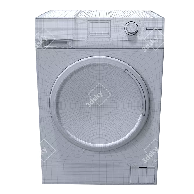 Haier HW60 Washing Machine 3D model image 2