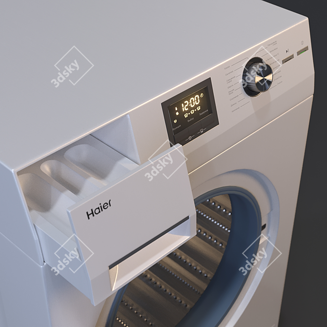 Haier HW60 Washing Machine 3D model image 4