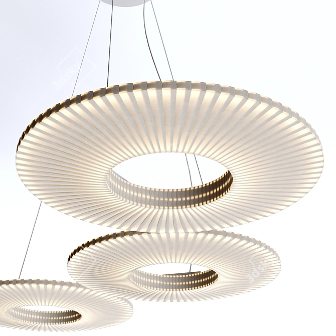 Luxe CACTUS Suspension Chandelier 3D model image 2