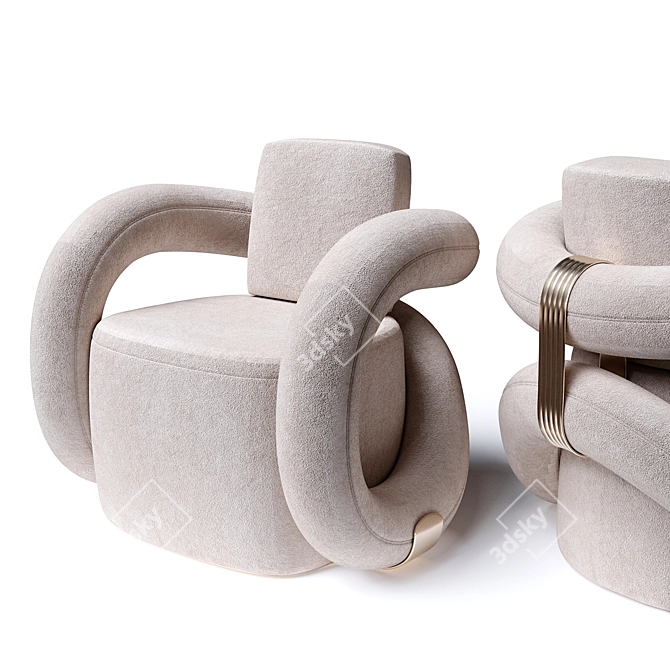 Elegant Alter Ego Armchair Infinity 3D model image 1