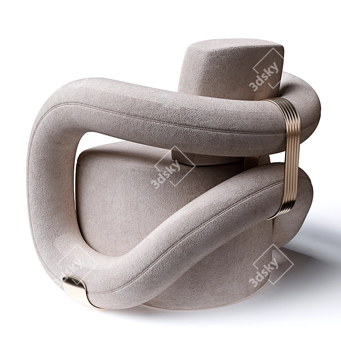 Elegant Alter Ego Armchair Infinity 3D model image 2