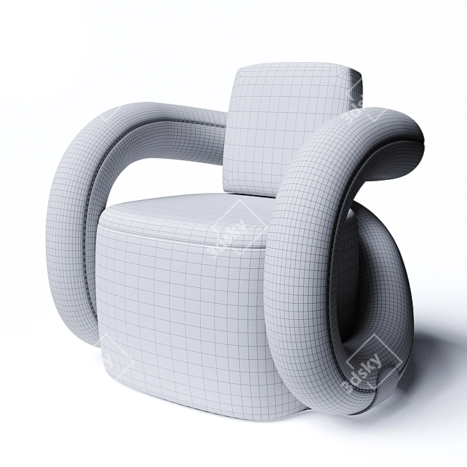 Elegant Alter Ego Armchair Infinity 3D model image 5