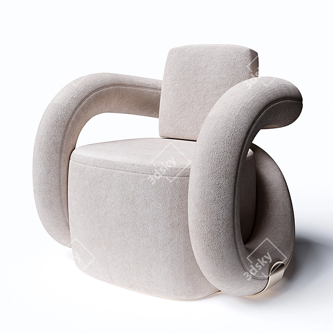 Elegant Alter Ego Armchair Infinity 3D model image 6