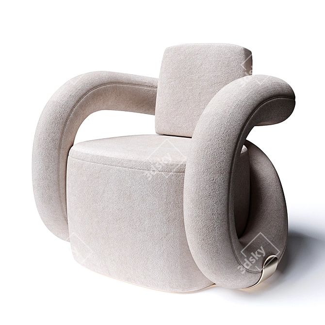 Elegant Alter Ego Armchair Infinity 3D model image 7