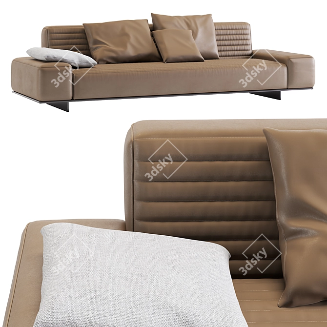  Minotti Roger Spring High Square Sofa 3D model image 3