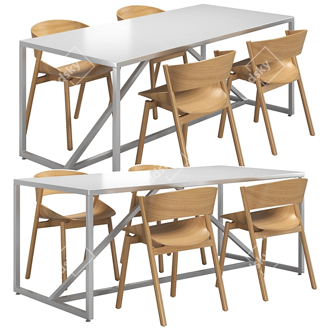 Strut75 Dining Set: Modern Design 3D model image 1