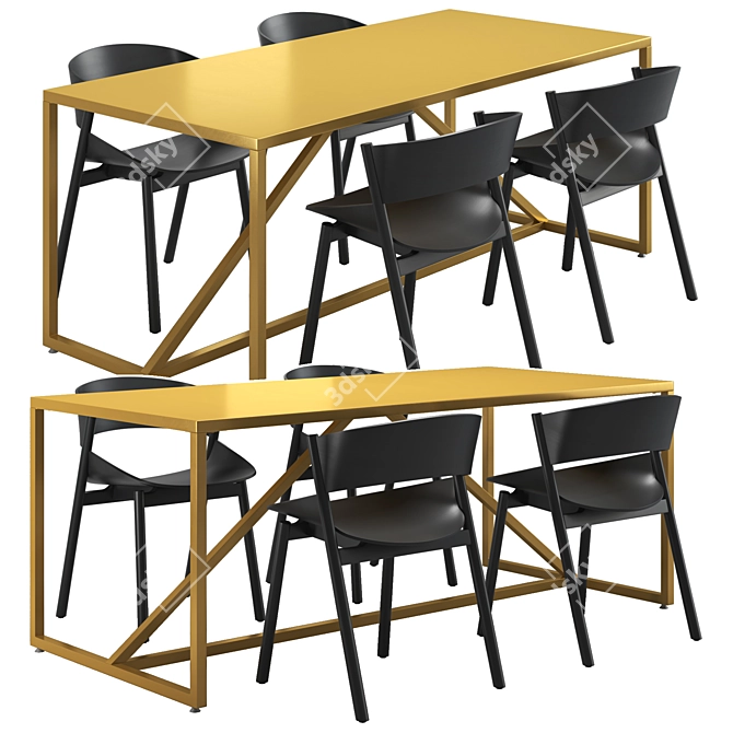 Strut75 Dining Set: Modern Design 3D model image 2