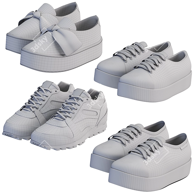 High-Res Sneaker Models 3D model image 1