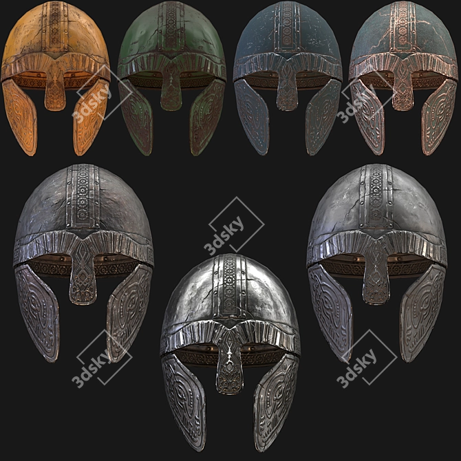 Nordic Warrior Helmet Model Kit 3D model image 4